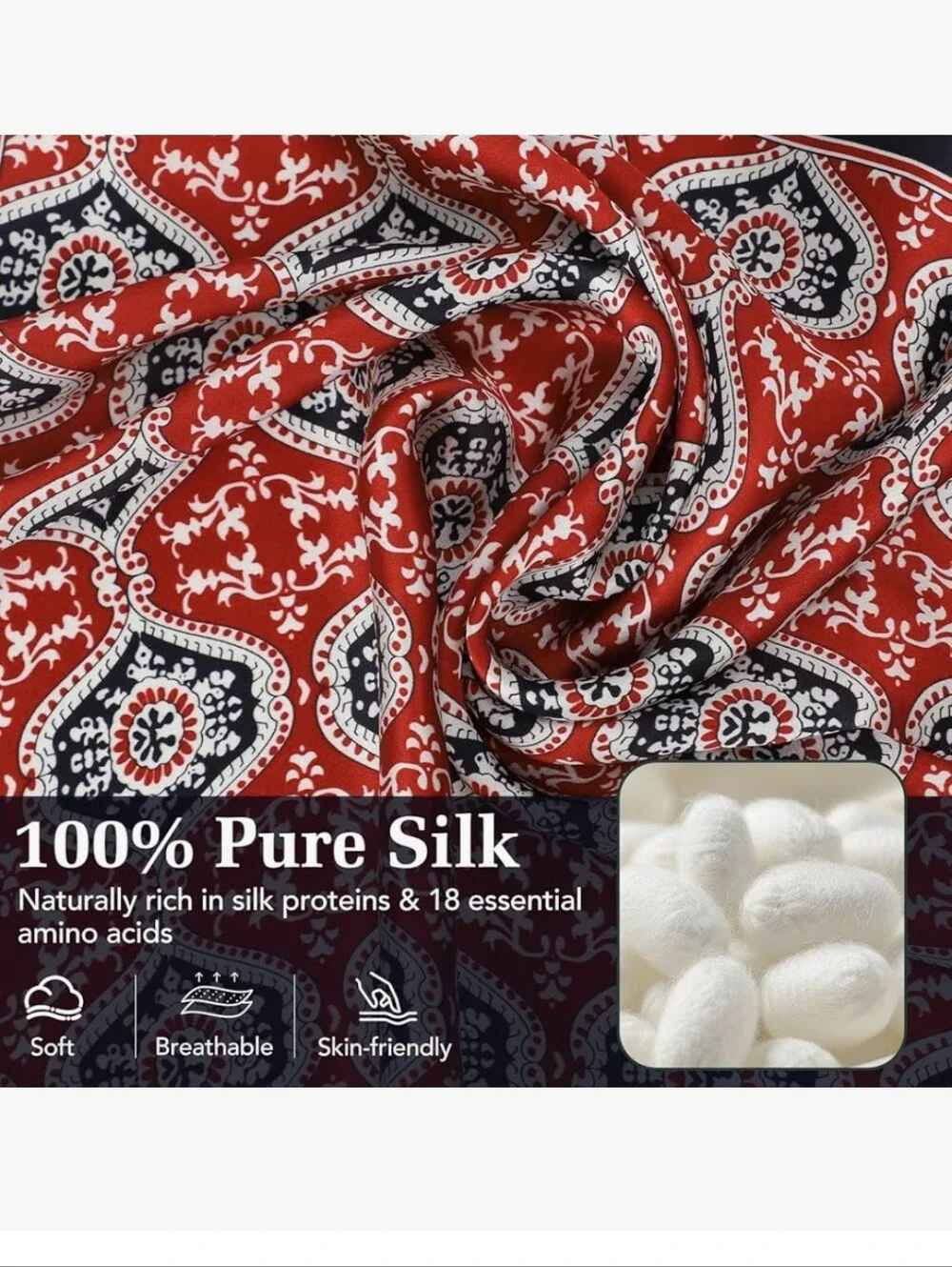 100% Mulberry Silk Scarf
